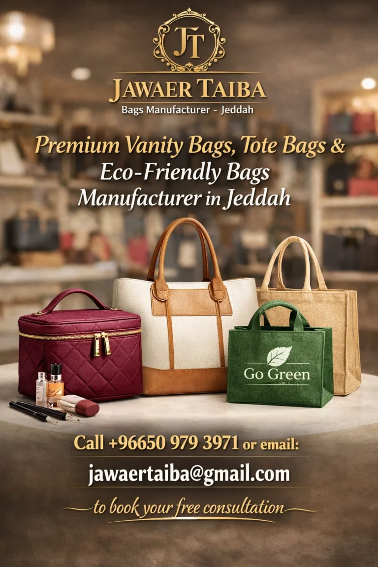 Premium Vanity Bags, Tote Bags & Eco-Friendly Bags Manufacturer in Jeddah