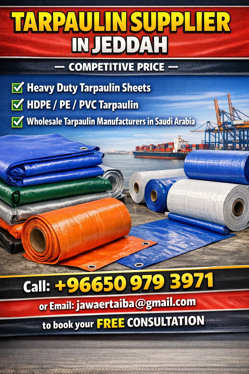 Tarpaulin Supplier in Jeddah – competitive price