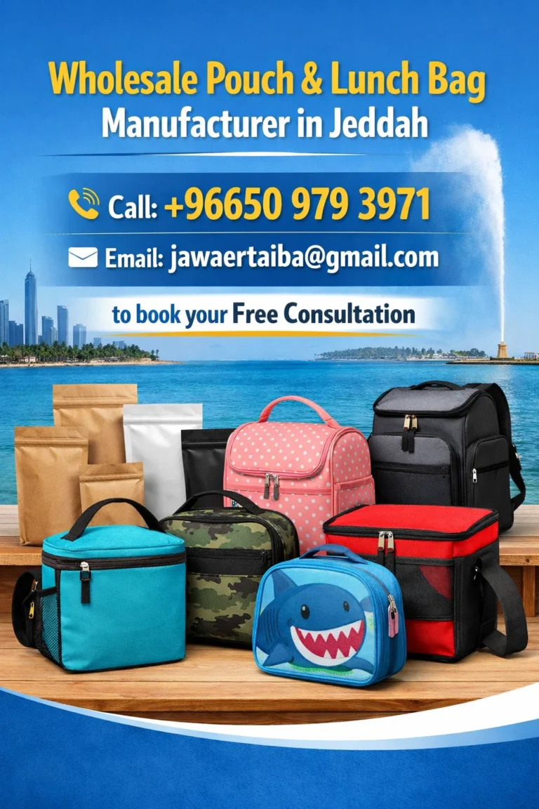 Wholesale Pouch Bag & Lunch Bag Manufacturer in Jeddah – Custom Branding & Promotional Bags