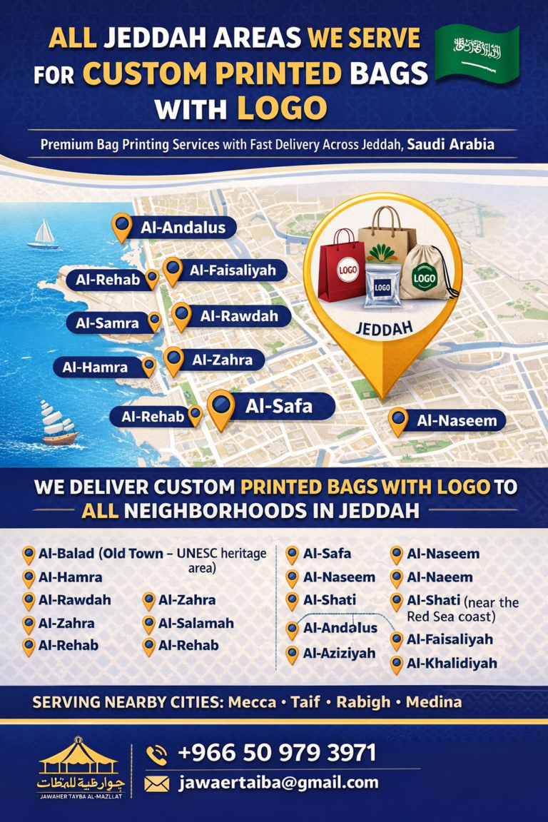 Custom Printed Bags with Logo in Jeddah, Saudi Arabia – Premium Bag Printing Services