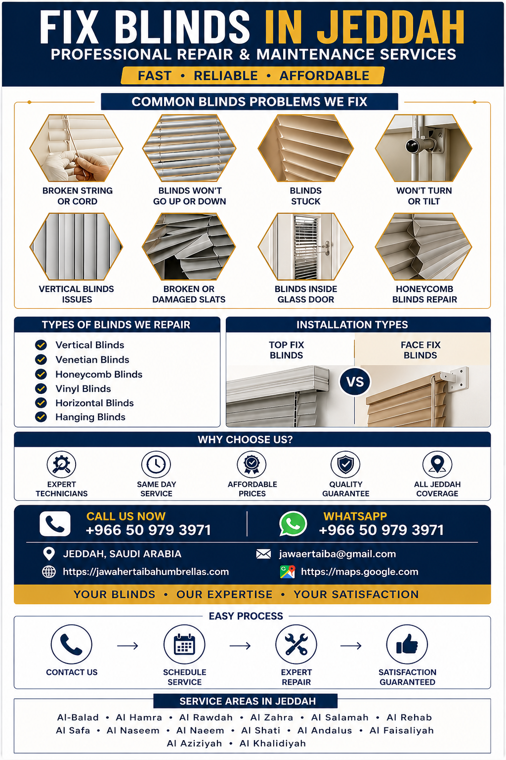 Fix your blinds in Jeddah