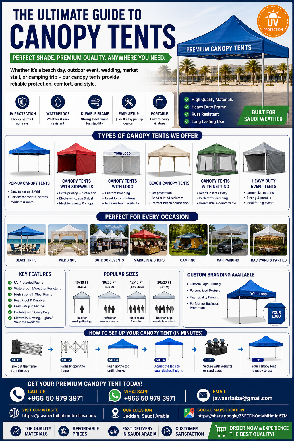 Best Canopy Tents for Outdoor Events in Saudi Arabia (Complete Buying Guide 2026)
