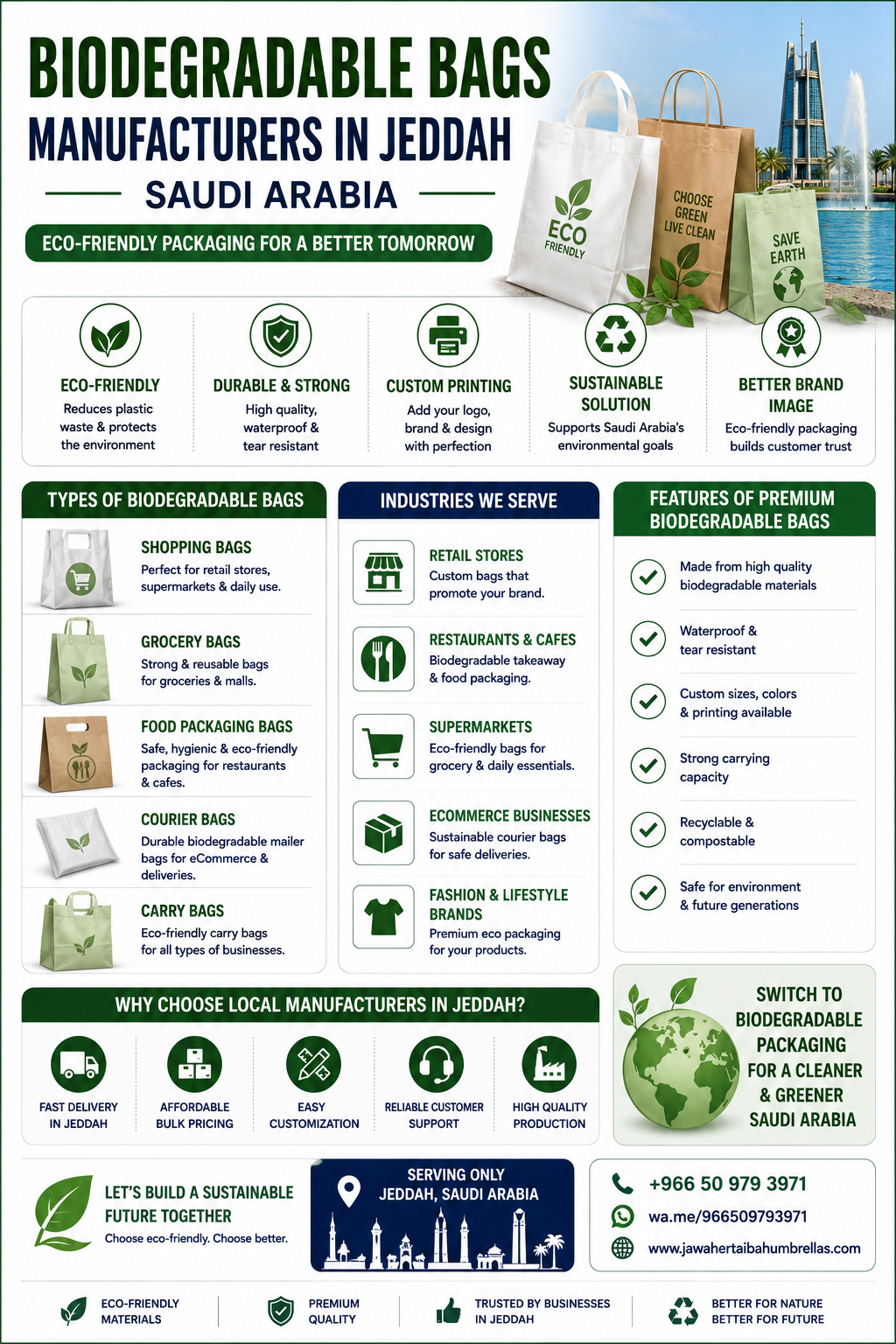 Biodegradable Bags Manufacturers in Jeddah, Saudi Arabia
