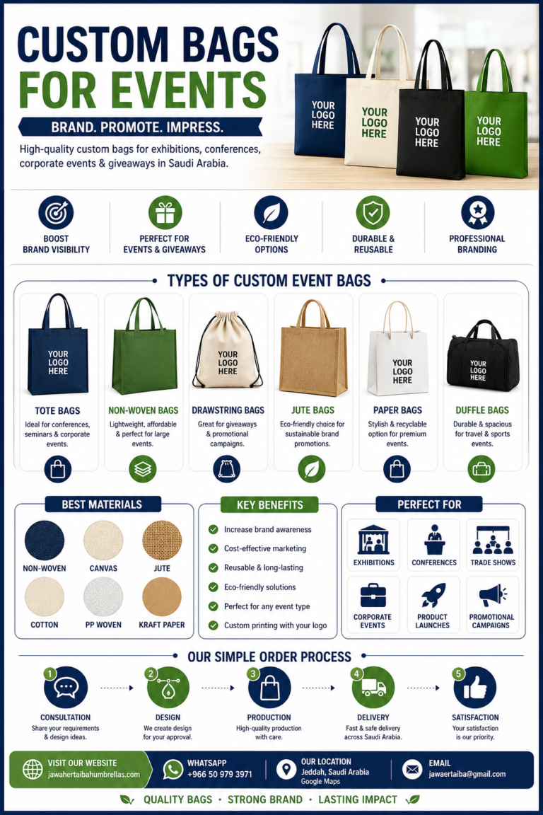 Custom event bags for brand visibility