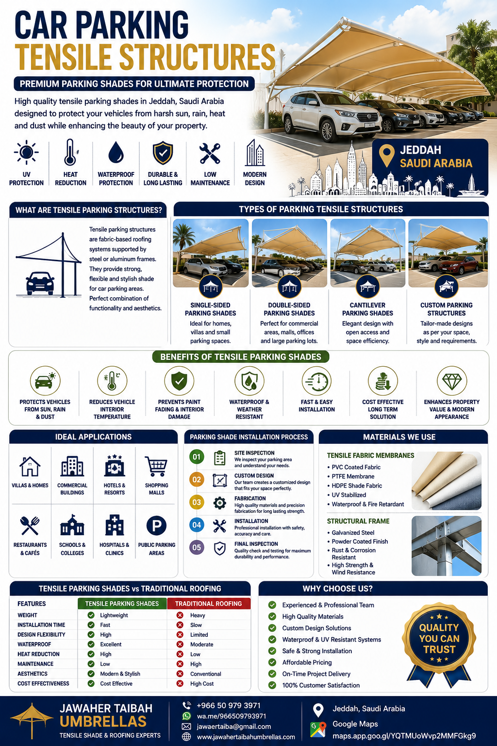 Commercial Tensile Structures in Jeddah, Saudi Arabia