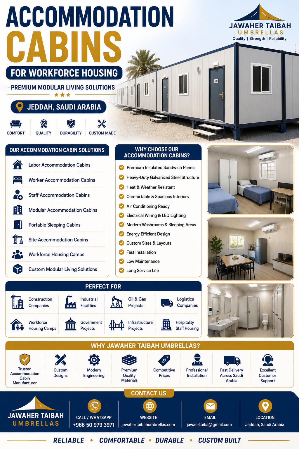 Accommodation Cabins for Workforce Housing in Jeddah, Saudi Arabia