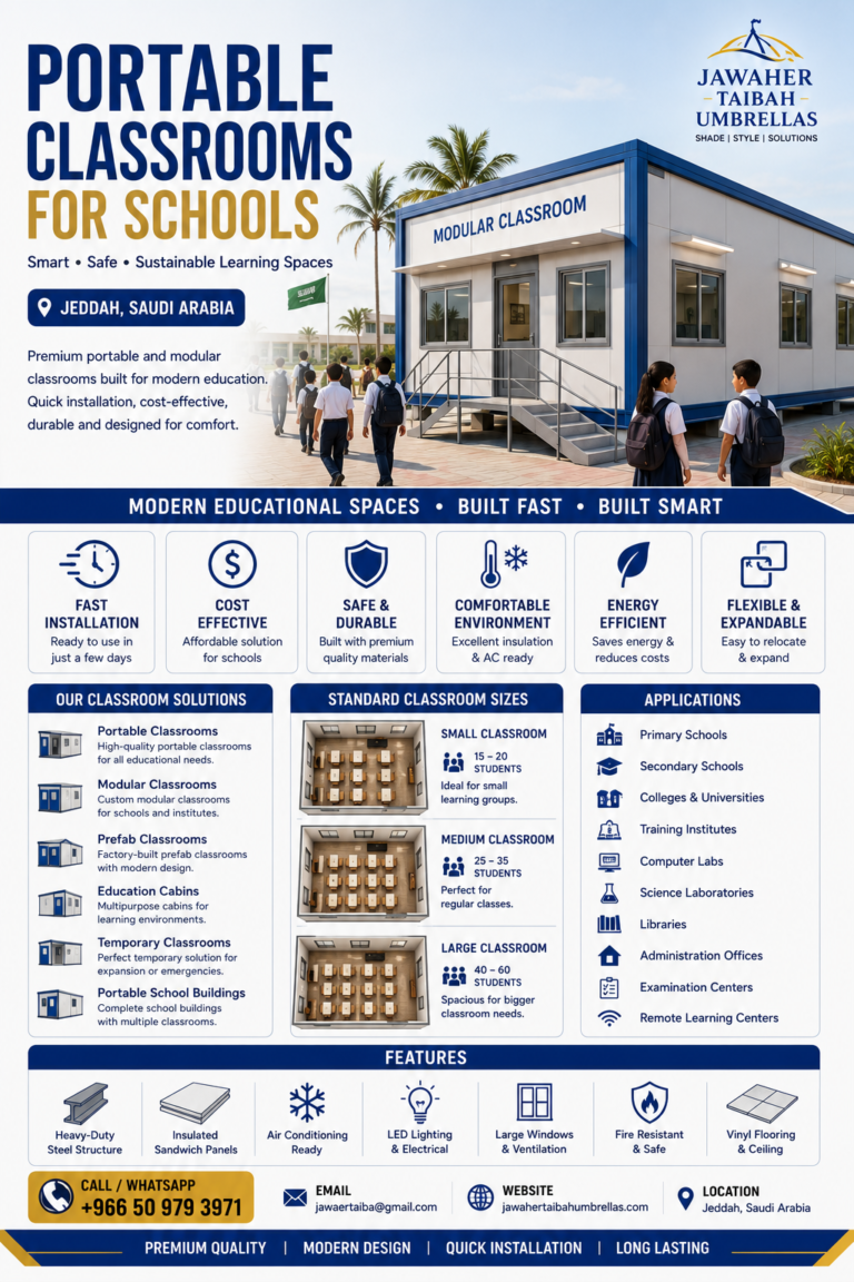 Portable Classrooms for Schools in Jeddah, Saudi Arabia