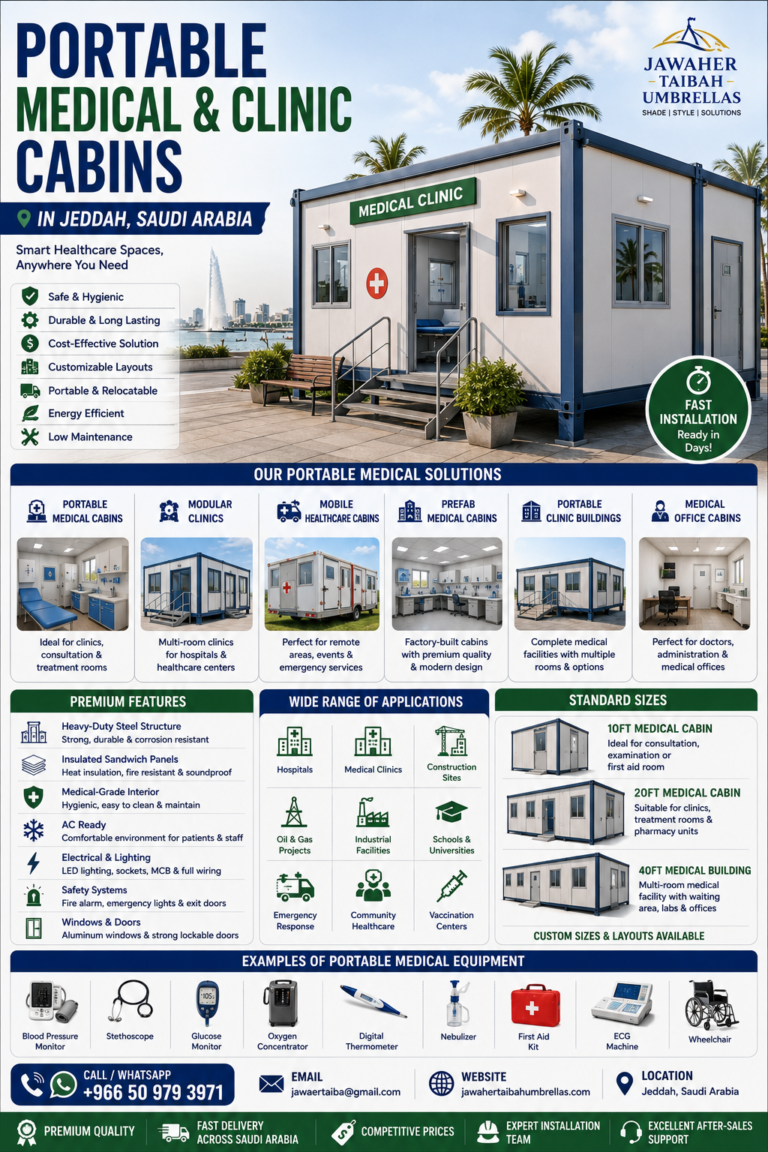Portable Medical & Clinic Cabins in Jeddah, Saudi Arabia
