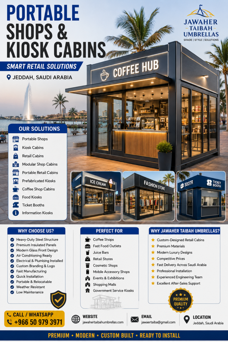 Portable Shops and Kiosk Cabins in Jeddah, Saudi Arabia