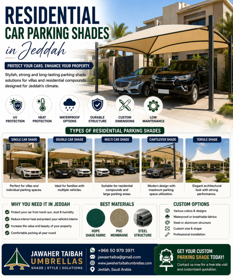 Car Parking Shade Solutions for Residential Compounds in Jeddah