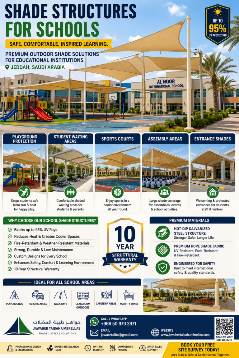 Shade Structures for Schools in Jeddah, Saudi Arabia – Complete Project Case Study