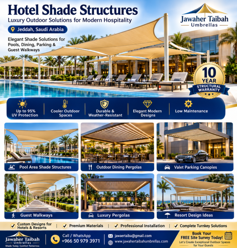 Shade Structures for Hotels in Jeddah, Saudi Arabia – Complete Project Case Study