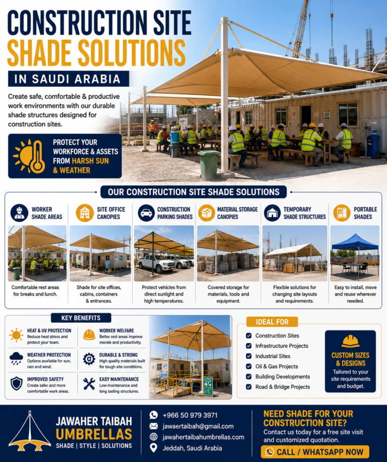 Outdoor Shade Solutions for Construction Sites in Saudi Arabia