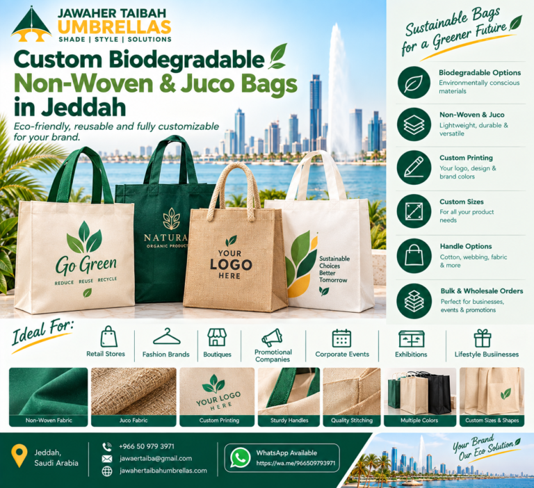 Custom Biodegradable Non-Woven & Juco Bags in Jeddah