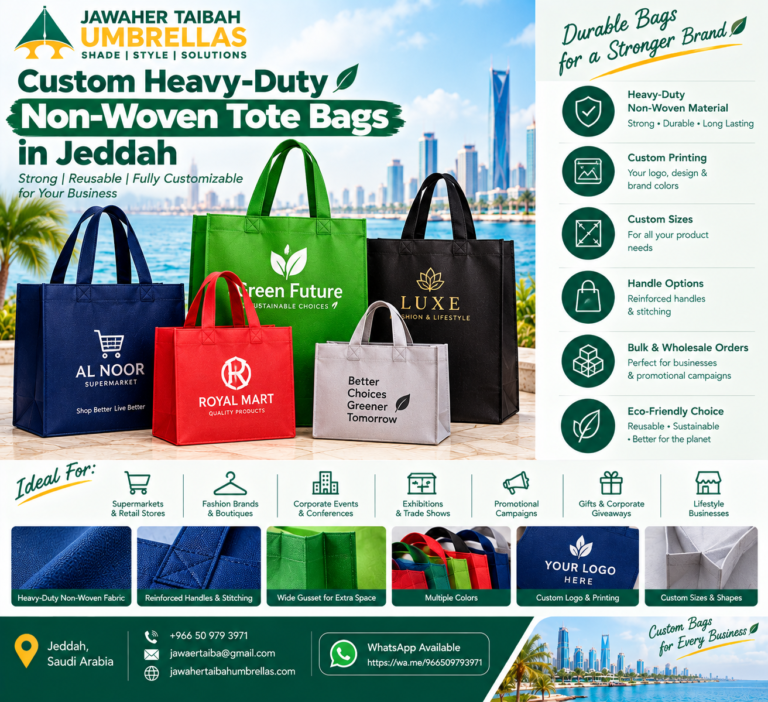 Custom Heavy-Duty Non-Woven Tote Bags in Jeddah
