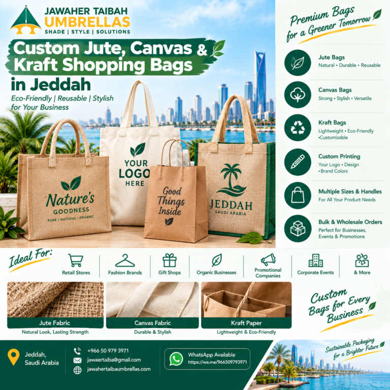 Custom Jute, Canvas & Kraft Shopping Bags in Jeddah