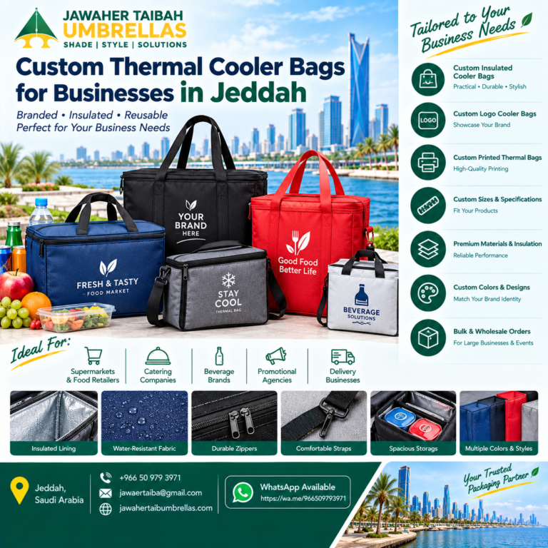 Custom Thermal Cooler Bags for Businesses in Jeddah, Saudi Arabia